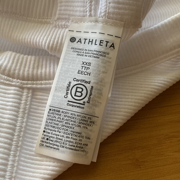 NOT FOR SALE ATHLETA Ribbed High Neck Racerback Square Neck Crop Tank Top Sports - Picture 7 of 8